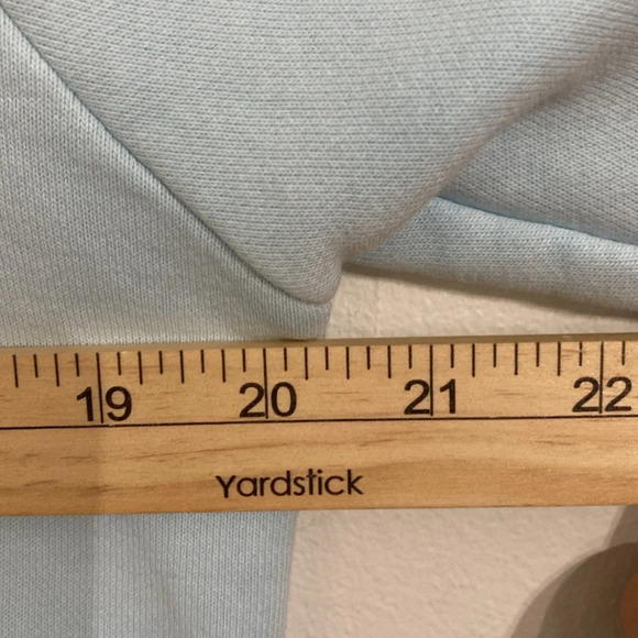 Adidas Essentials Trefoil Sweatshirt Almost Blue Slim Fit Casual Unisex - Picture 6 of 7